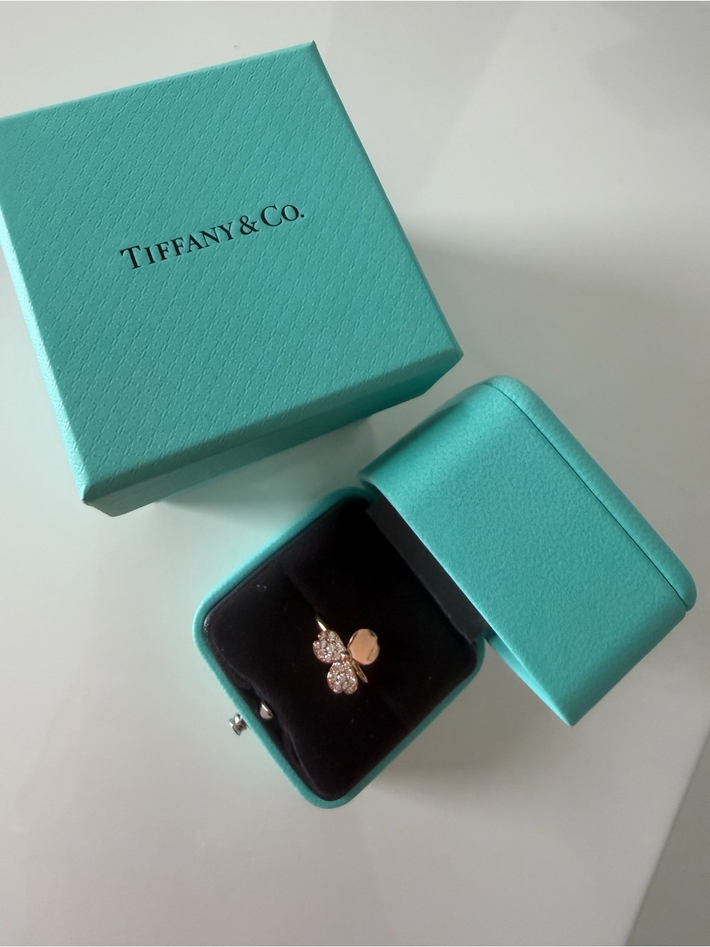 Tiffany & Co. Rose Gold Diamond Floral Paper Flowers Ring